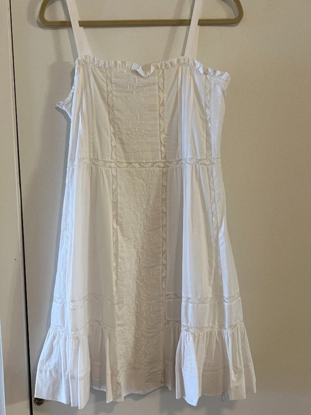 See By Chloe Embroidered White Mini Dress - Fits Small
